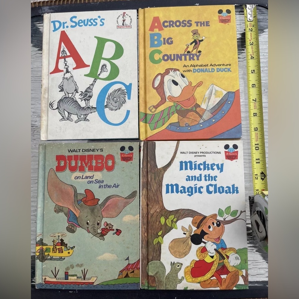 Lot‎ Of Vintage Children’s Books Disney Dr Seuss Mickey Dumbo Donald Duck 70’s